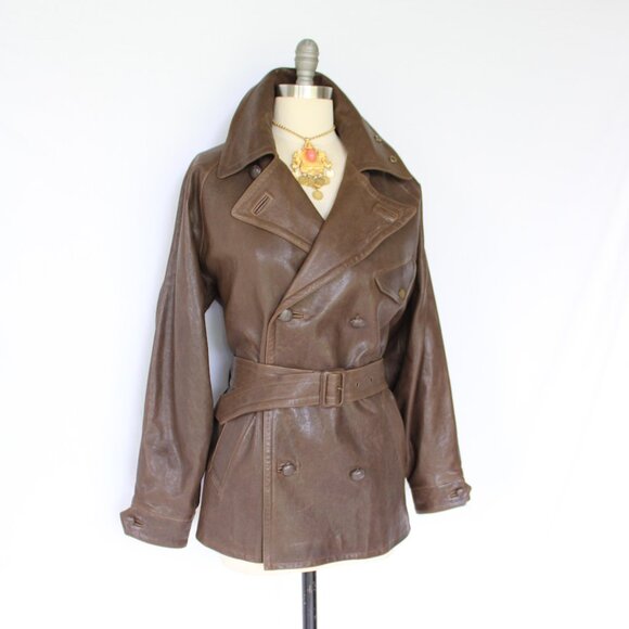 RALPH LAUREN Purple label collection leather military moto Spy Jacket POLO RRL - Picture 6 of 9